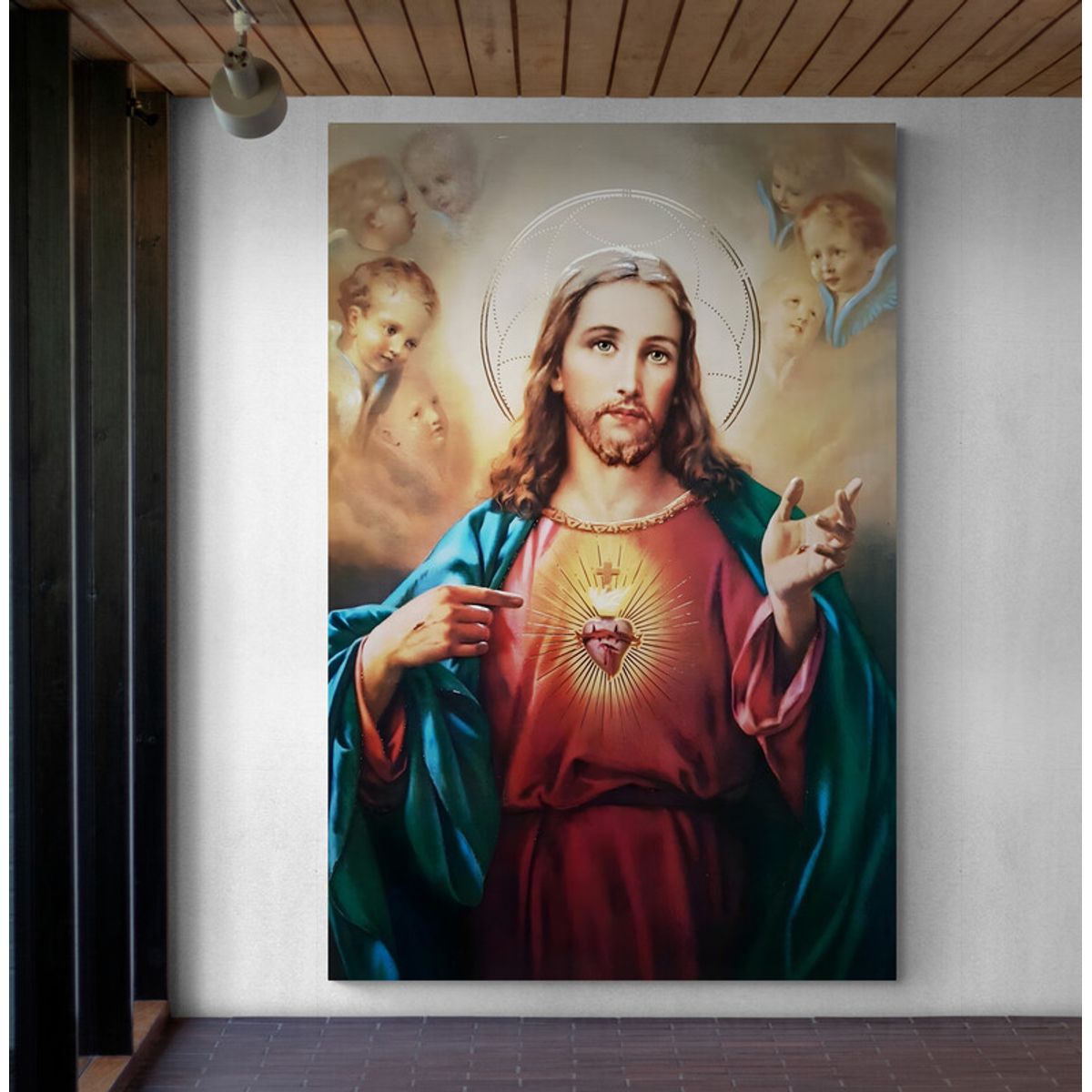 TAYRONA STORE - Cuadro En Lienzo Religioso Sagrado Corazon 007 50x70cm