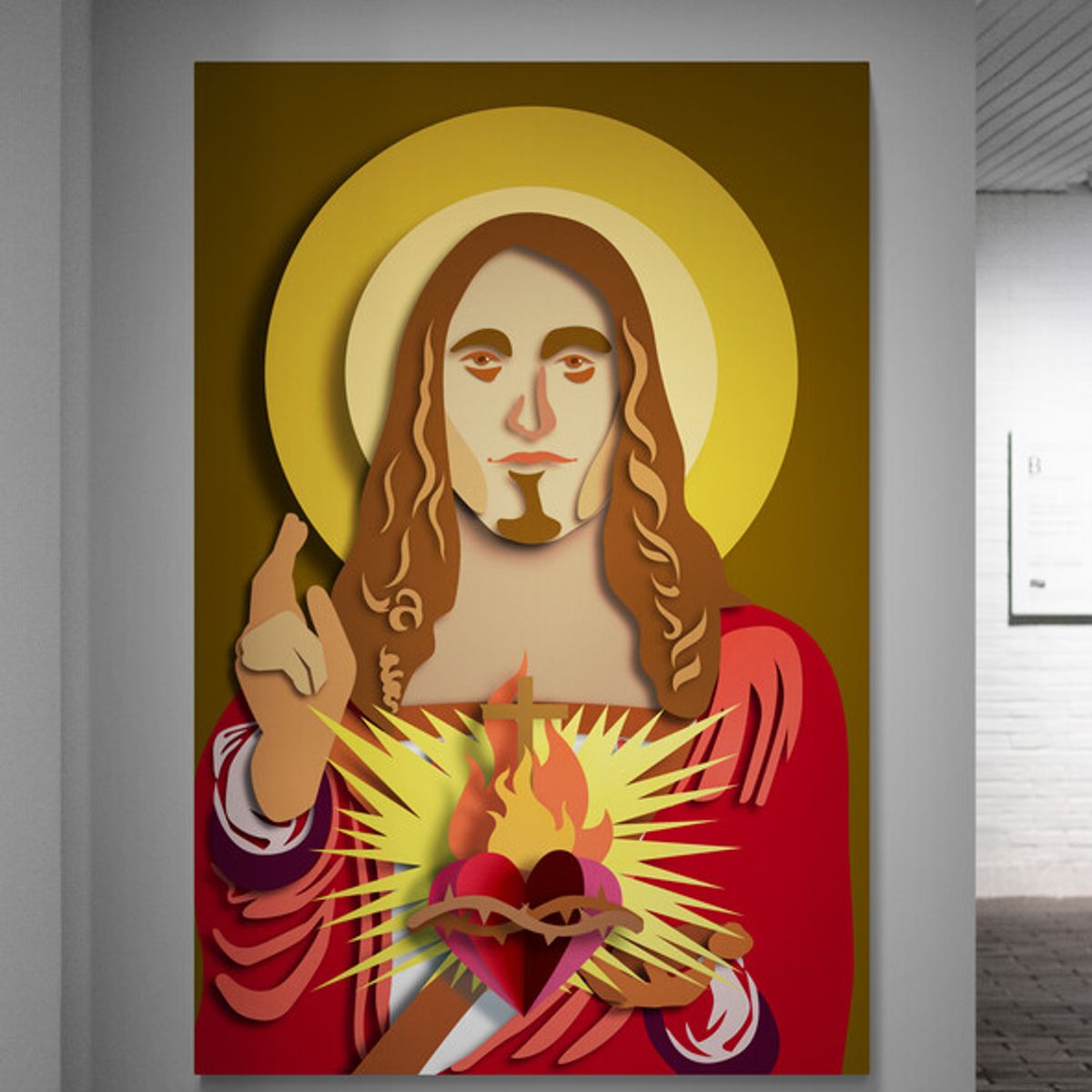 TAYRONA STORE - Cuadro En Lienzo Religioso Sagrado Corazon 025 70x100cm