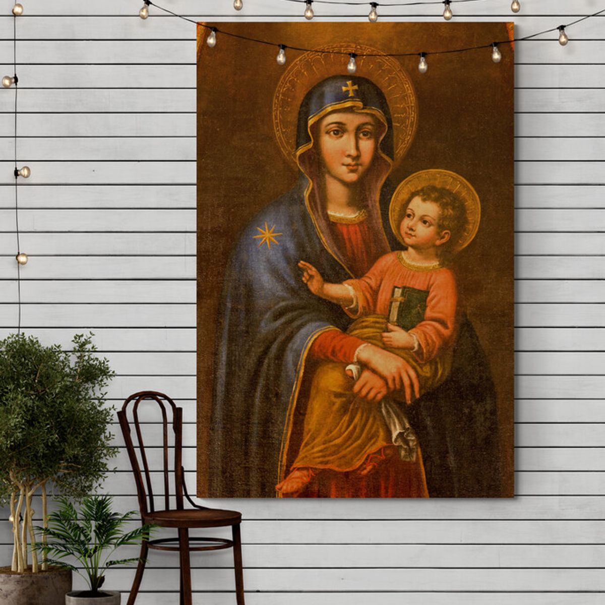 TAYRONA STORE - Cuadro En Lienzo Religioso Virgen Maria 057 100x150cm