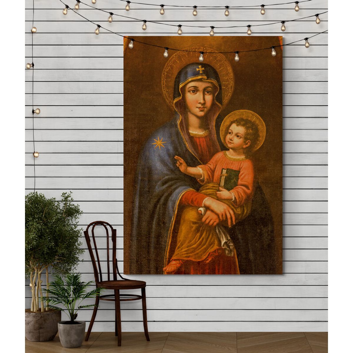 TAYRONA STORE - Cuadro En Lienzo Religioso Virgen Maria 057 100x150cm