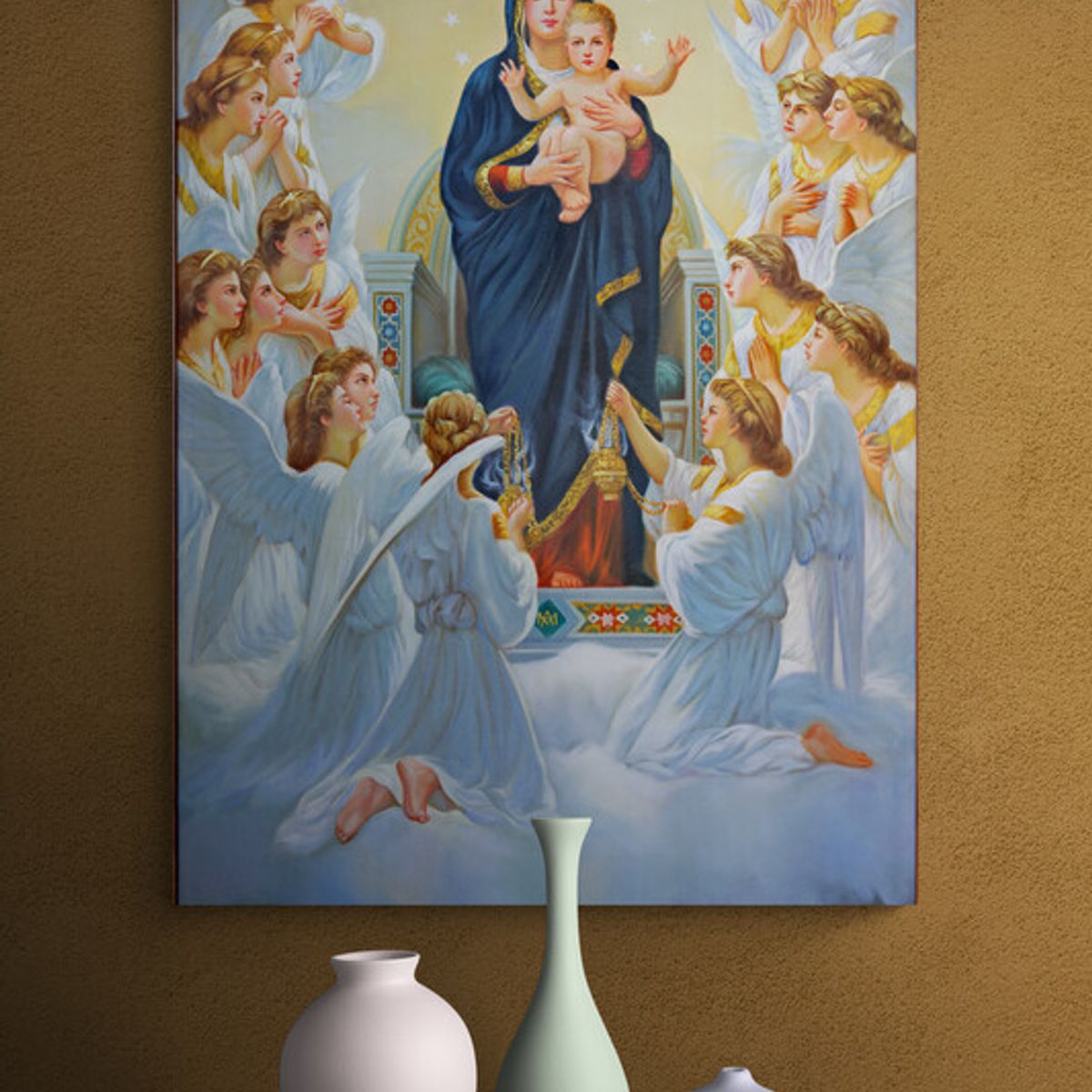 TAYRONA STORE - Cuadro En Lienzo Religioso Virgen Maria 059 80x120cm