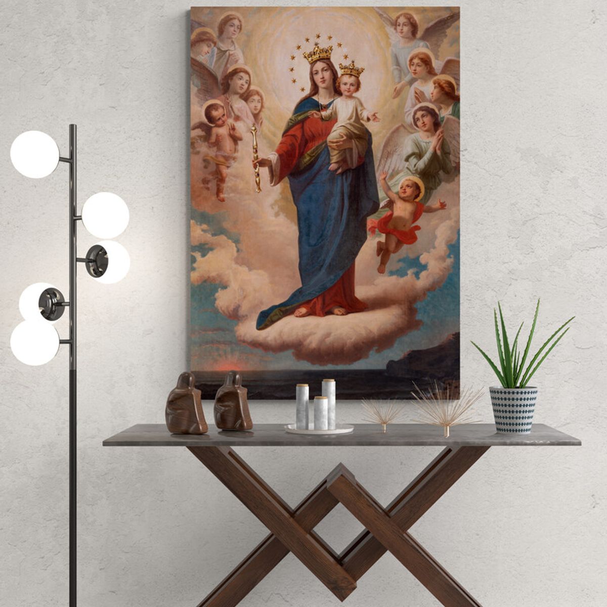 TAYRONA STORE - Cuadro En Lienzo Religioso Virgen Maria 076 35x50cm.