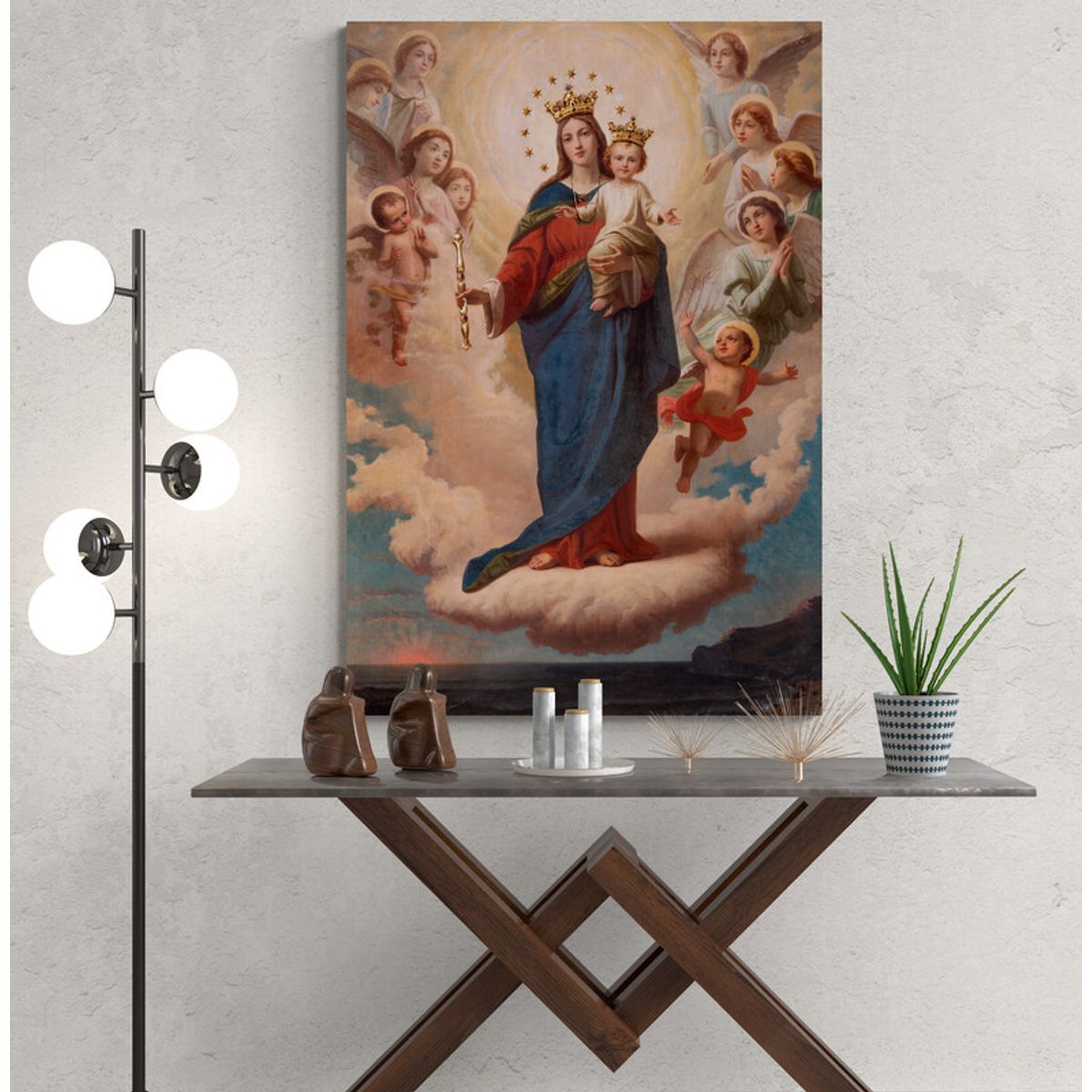 TAYRONA STORE - Cuadro En Lienzo Religioso Virgen Maria 076 35x50cm.