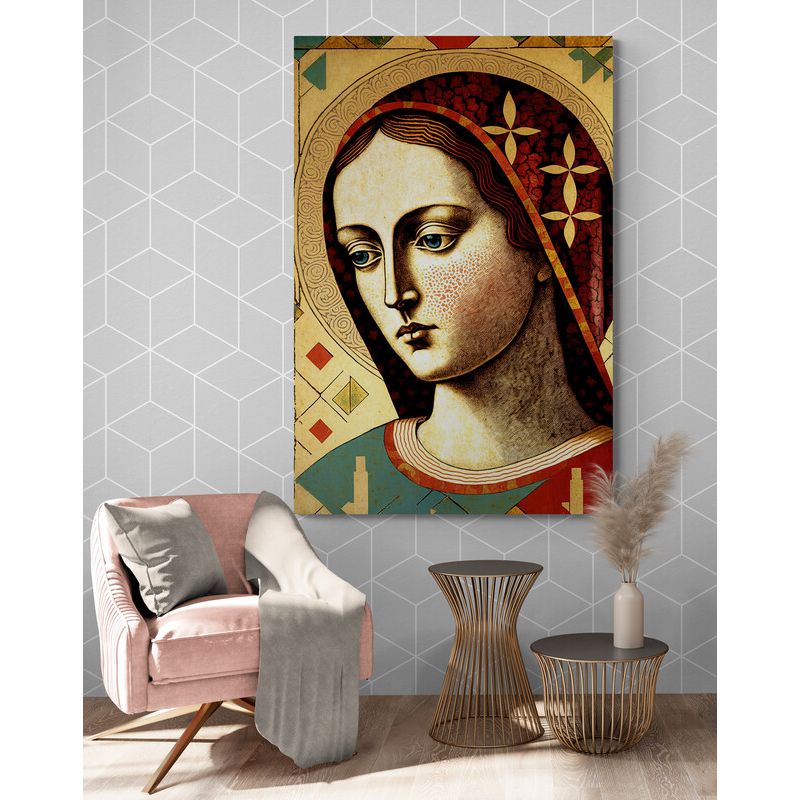 TAYRONA STORE - Cuadro En Lienzo Religioso Virgen Maria 082 70x100cm