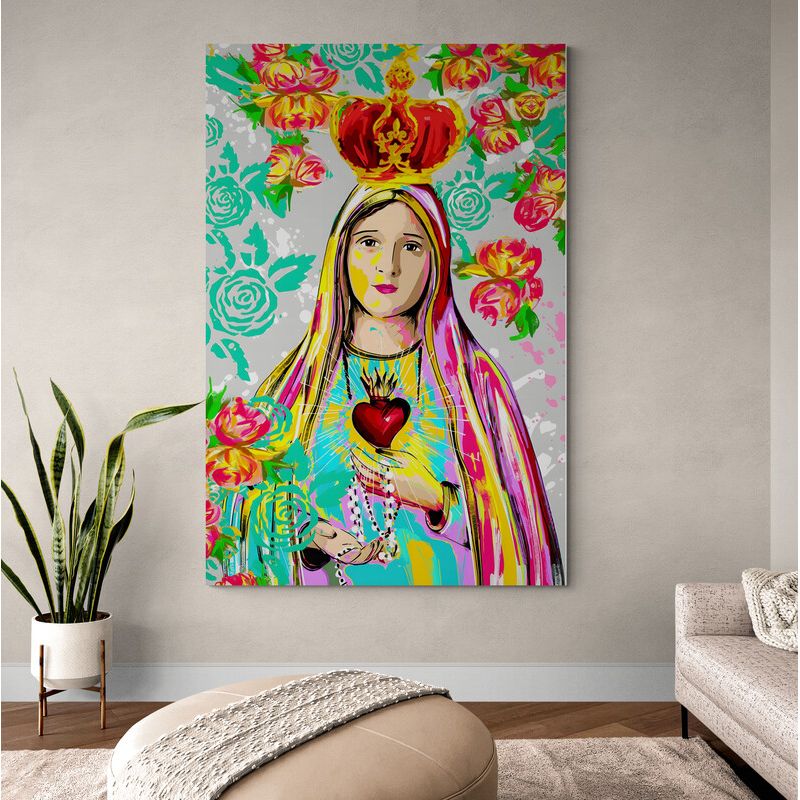TAYRONA STORE - Cuadro En Lienzo Religioso Virgen Maria 093 35x50cm