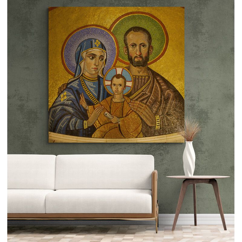 TAYRONA STORE - Cuadro En Lienzo Religioso Sagrada Familia 010 60x60cm