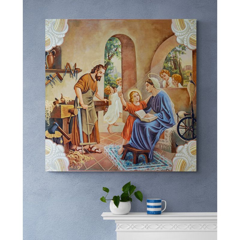 TAYRONA STORE - Cuadro En Lienzo Religioso Sagrada Familia 015 120x120cm