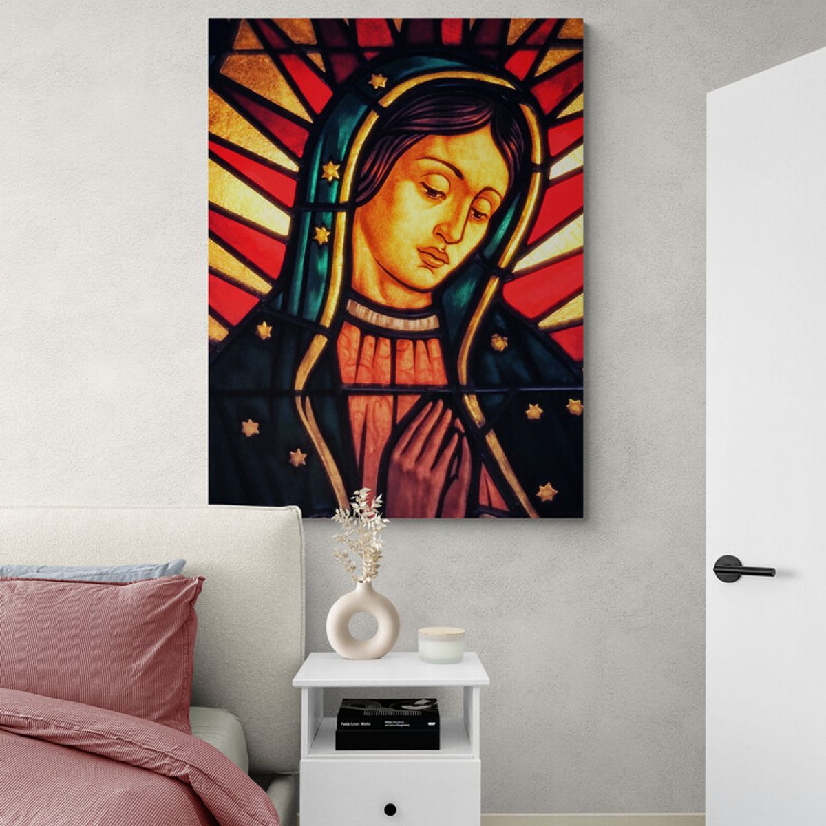 TAYRONA STORE - Cuadro En Lienzo Religioso Virgen De Guadalupe 086 100x100cm