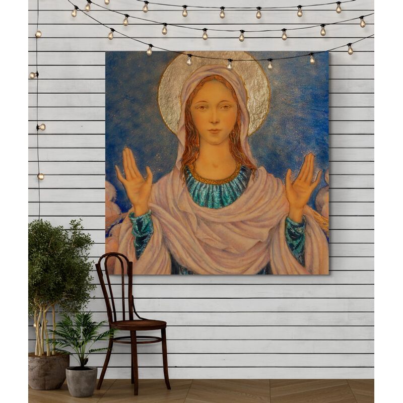 TAYRONA STORE - Cuadro En Lienzo Religioso Virgen Maria 073 50x50cm