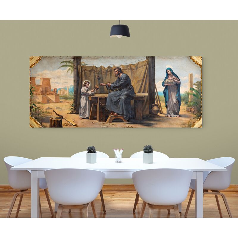 TAYRONA STORE - Cuadro En Lienzo Religioso Sagrada Familia 020 175x70cm