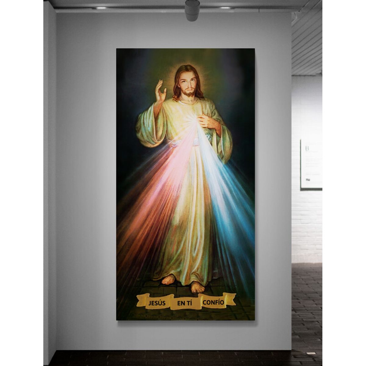 TAYRONA STORE - Cuadro Lienzo Religion Jesus Divina Misericordia 008 40x75cm