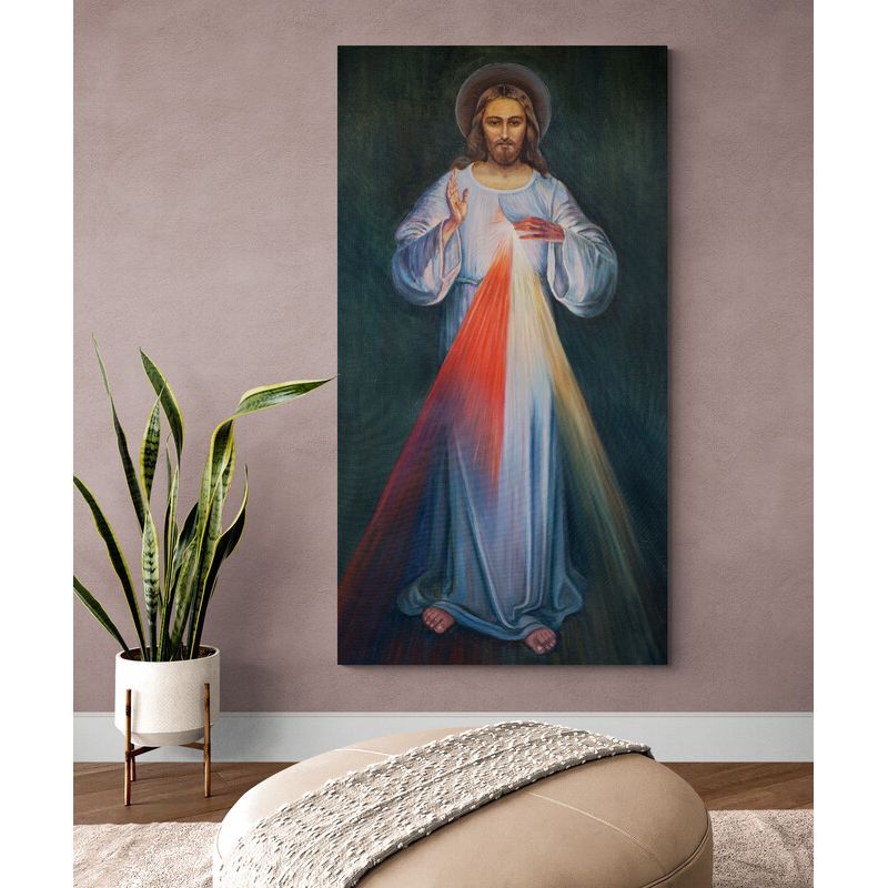 TAYRONA STORE - Cuadro Lienzo Religion Jesus Divina Misericordia 014 40x75cm