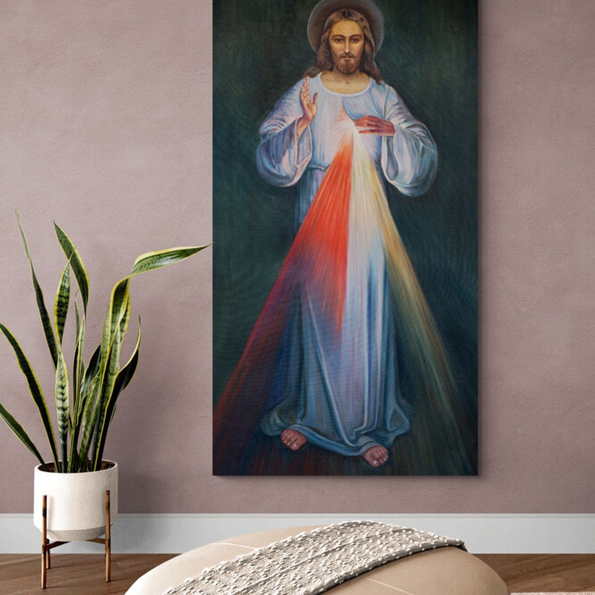 TAYRONA STORE - Cuadro Lienzo Religion Divina Misericordia 014 70x130cm