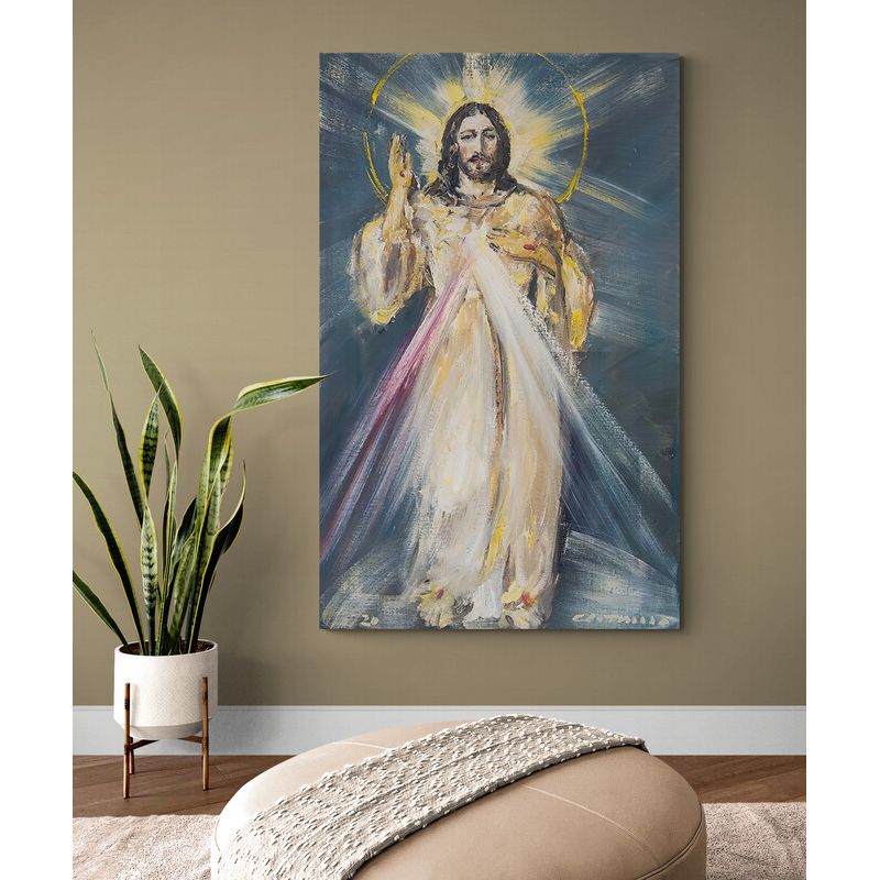TAYRONA STORE - Cuadro Lienzo Religion Jesus Divina Misericordia 006 40x75cm