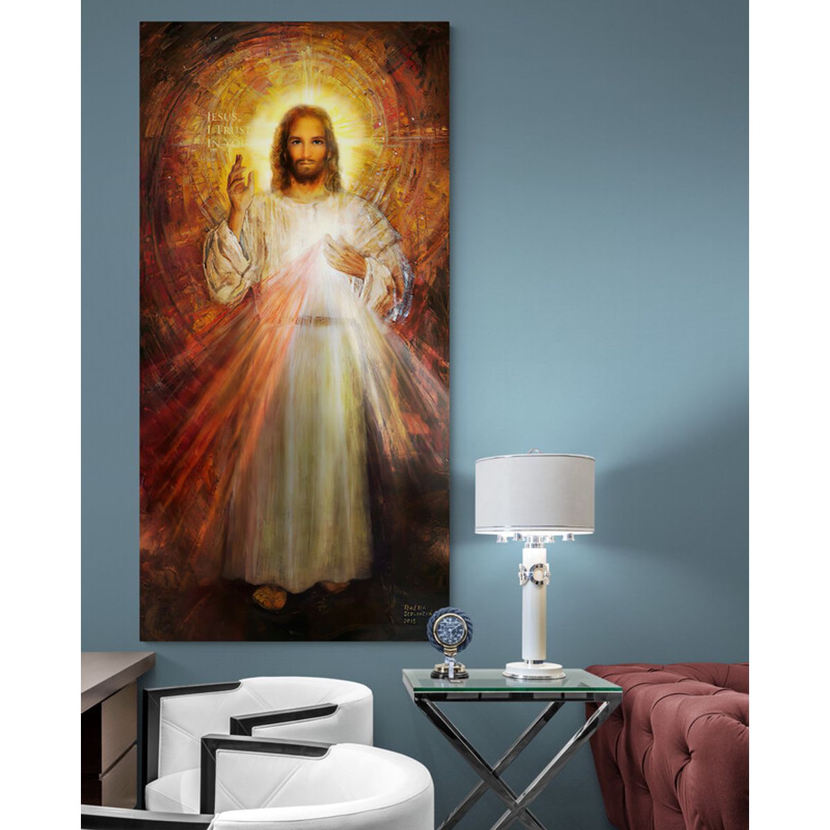 TAYRONA STORE - Cuadro Lienzo Religion Divina Misericordia 013 50x100cm