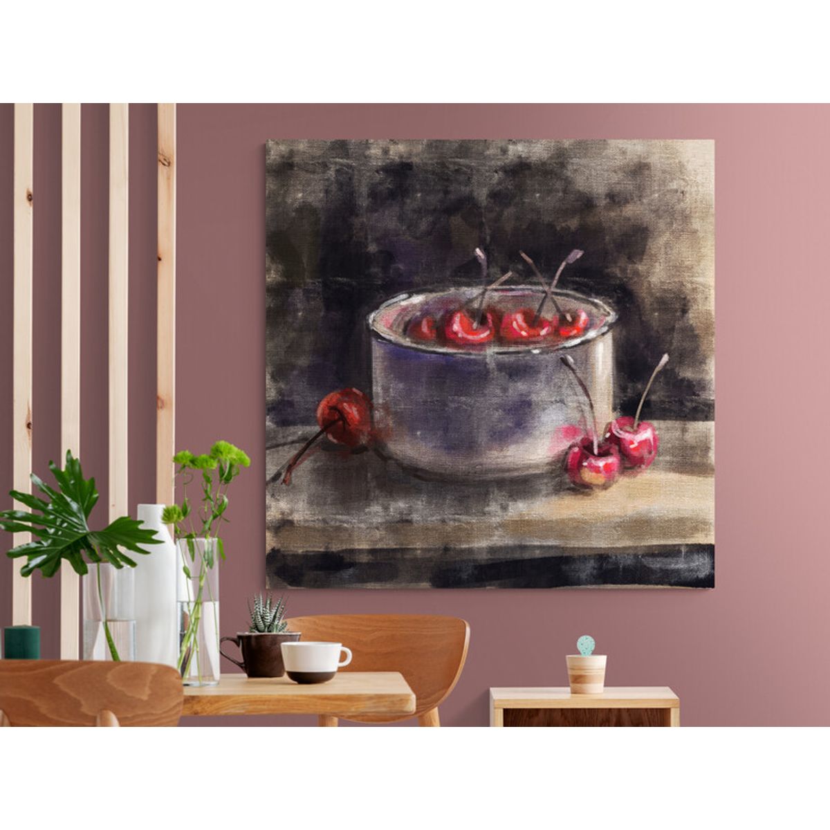 TAYRONA STORE - Cuadro En Lienzo Para Comedor Bodegon Frutas 111 100x100cm