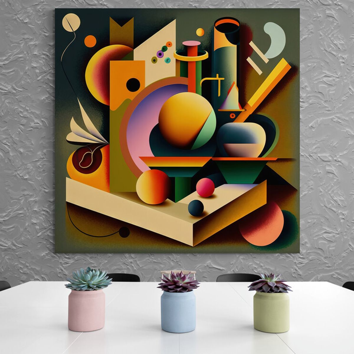 TAYRONA STORE - Cuadro En Lienzo Para Comedor Bodegon Frutas 307 60x60cm