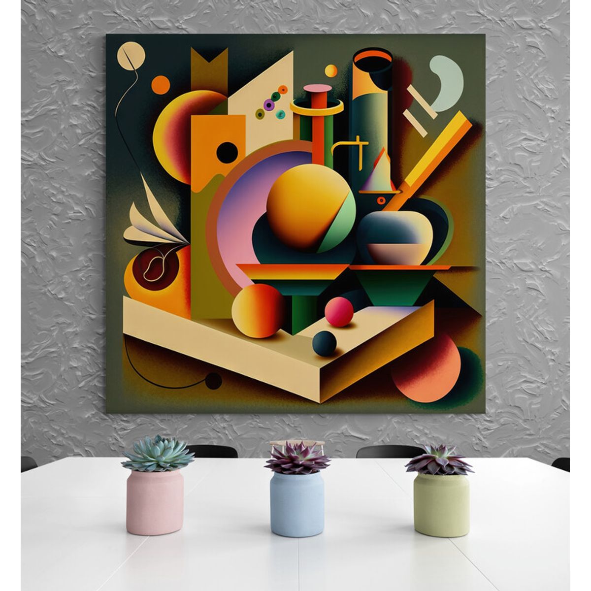 TAYRONA STORE - Cuadro En Lienzo Para Comedor Bodegon Frutas 307 60x60cm