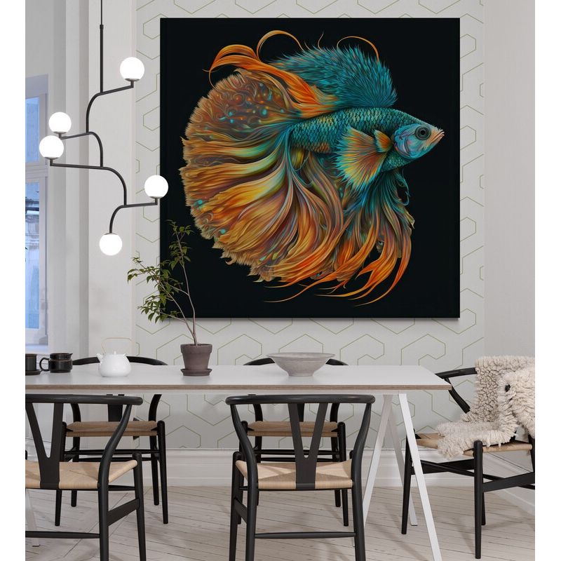 TAYRONA STORE - Cuadro En Lienzo Para Comedor Pes Beta 017 50x50cm