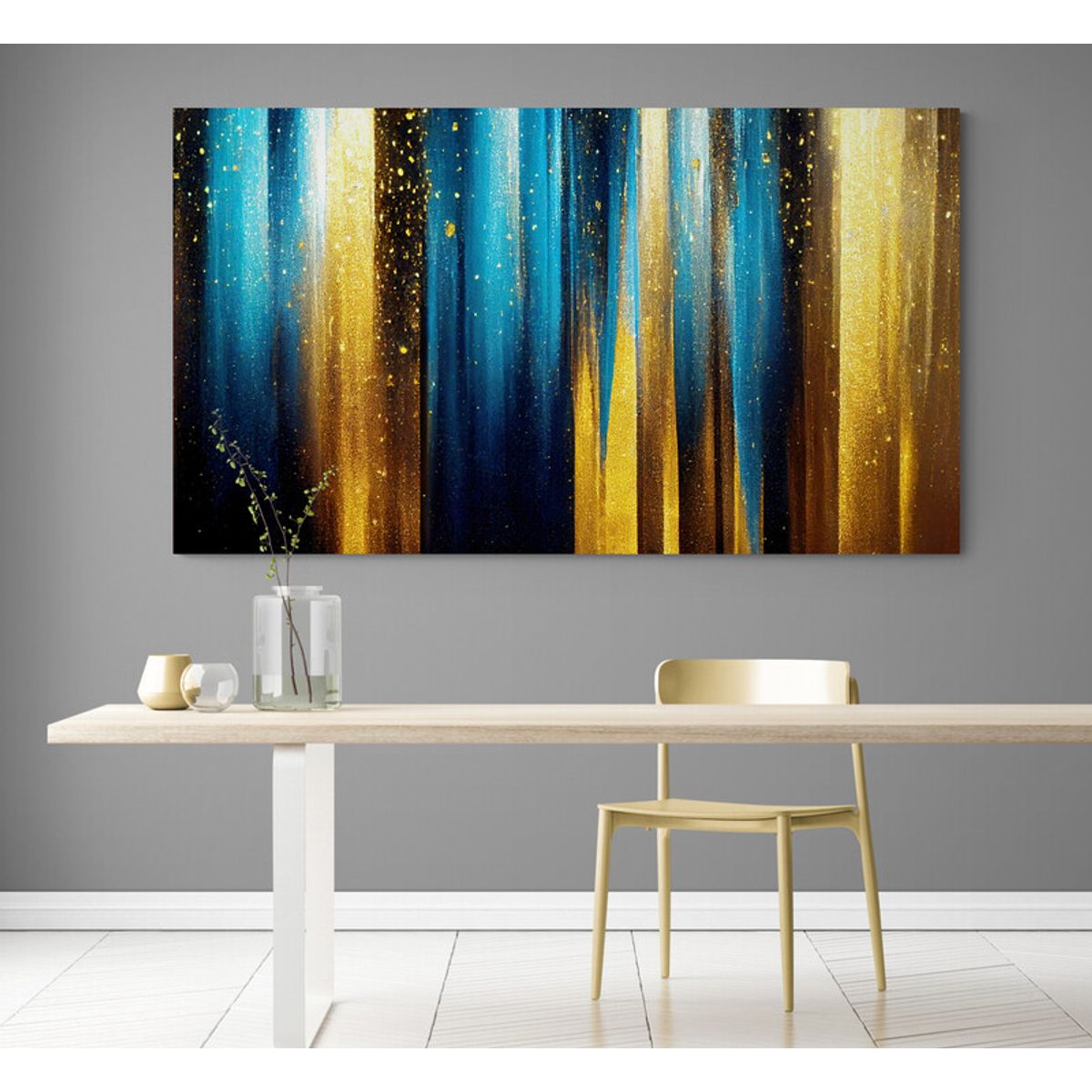 TAYRONA STORE - Cuadro En Lienzo Para Comedor Abstracto Colores 237 150x85cm