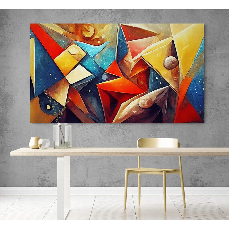 TAYRONA STORE - Cuadro En Lienzo Para Comedor Abstracto Colores 288 80x45cm