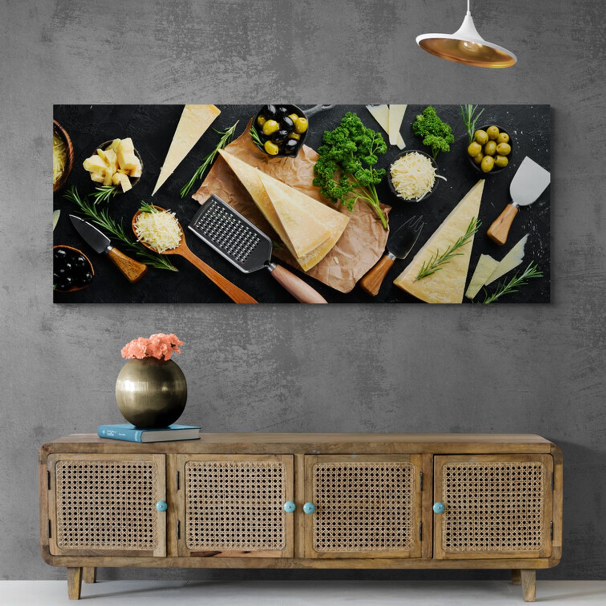 TAYRONA STORE - Cuadro En Lienzo Para Comedor Bodegon 156 100x40cm