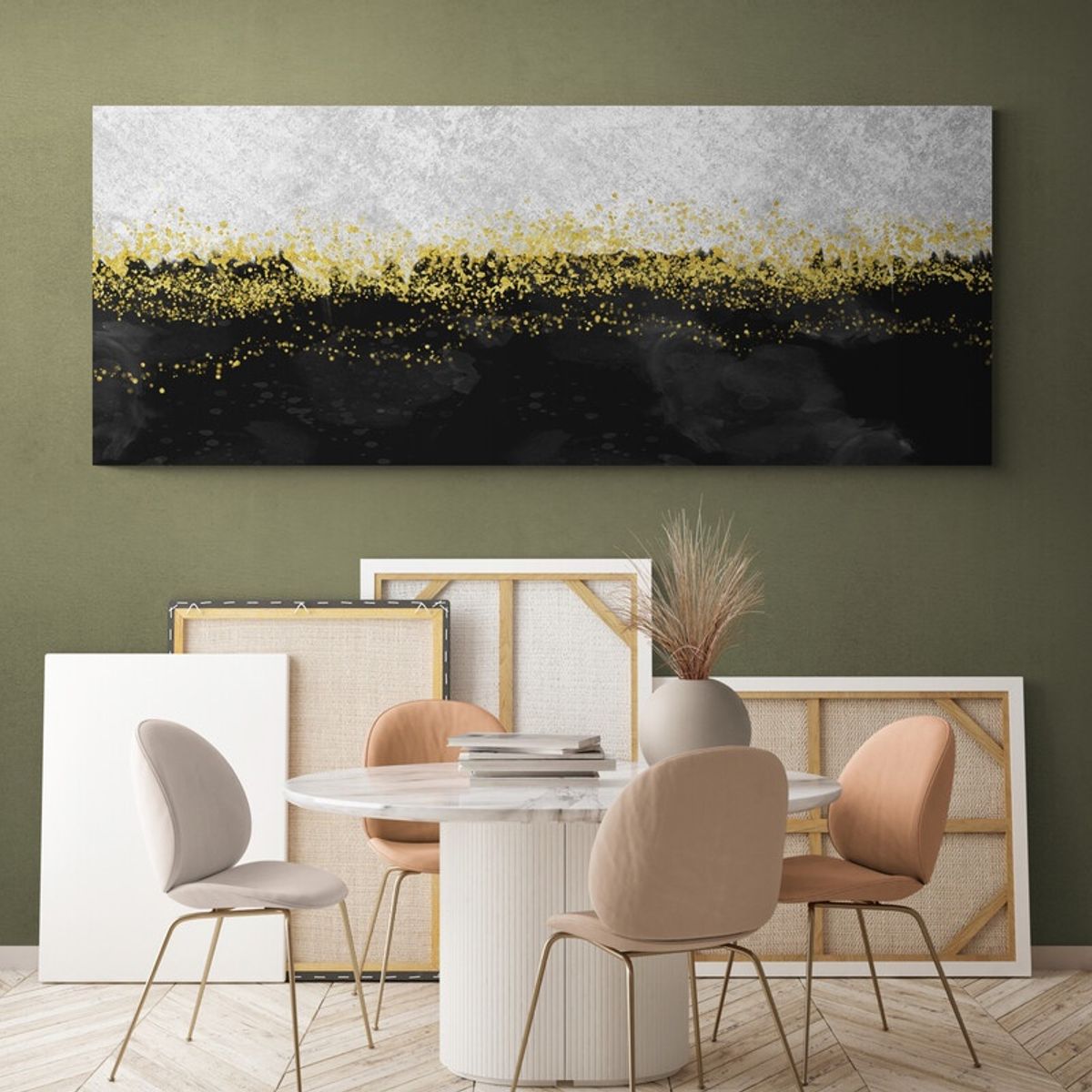 TAYRONA STORE - Cuadro En Lienzo Para Comedor Diseño Minimalista 470 125x50cm