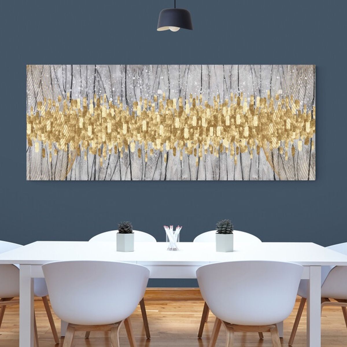 TAYRONA STORE - Cuadro En Lienzo Para Comedor Diseño Minimalista 487 100x40cm