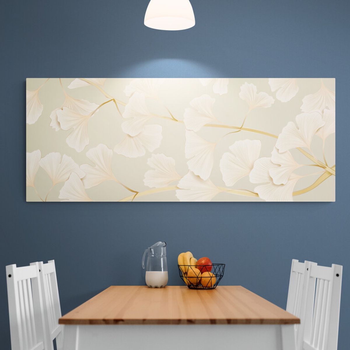 TAYRONA STORE - Cuadro En Lienzo Para Comedor Hojas 148 125x50cm.