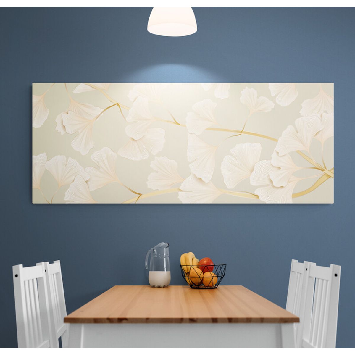 TAYRONA STORE - Cuadro En Lienzo Para Comedor Hojas 148 125x50cm.