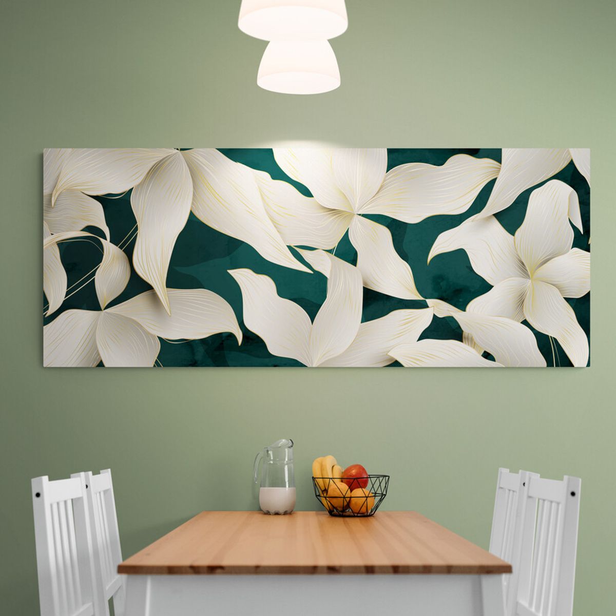 TAYRONA STORE - Cuadro En Lienzo Para Comedor Hojas 177 175x70cm