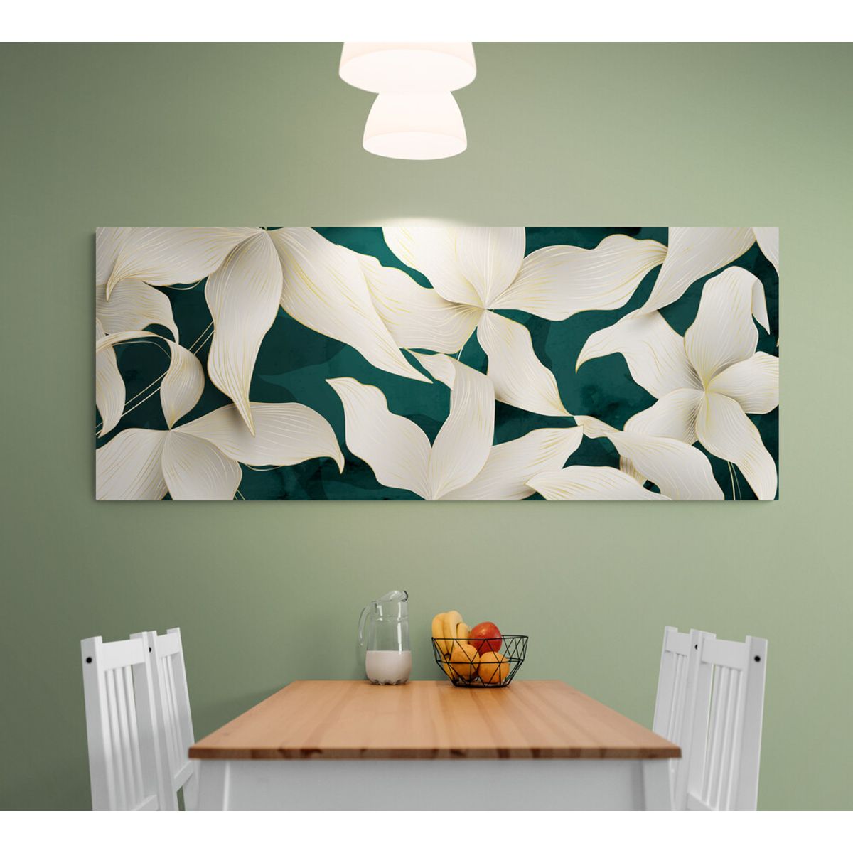 TAYRONA STORE - Cuadro En Lienzo Para Comedor Hojas 177 175x70cm