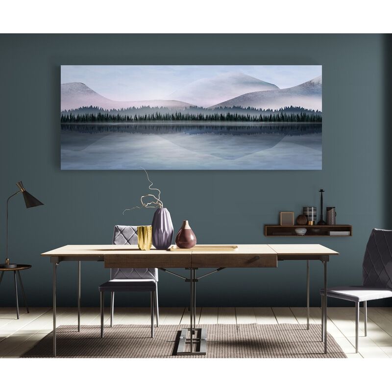 TAYRONA STORE - Cuadro En Lienzo Para Comedor Montañas Minimalistas 003 100x40cm