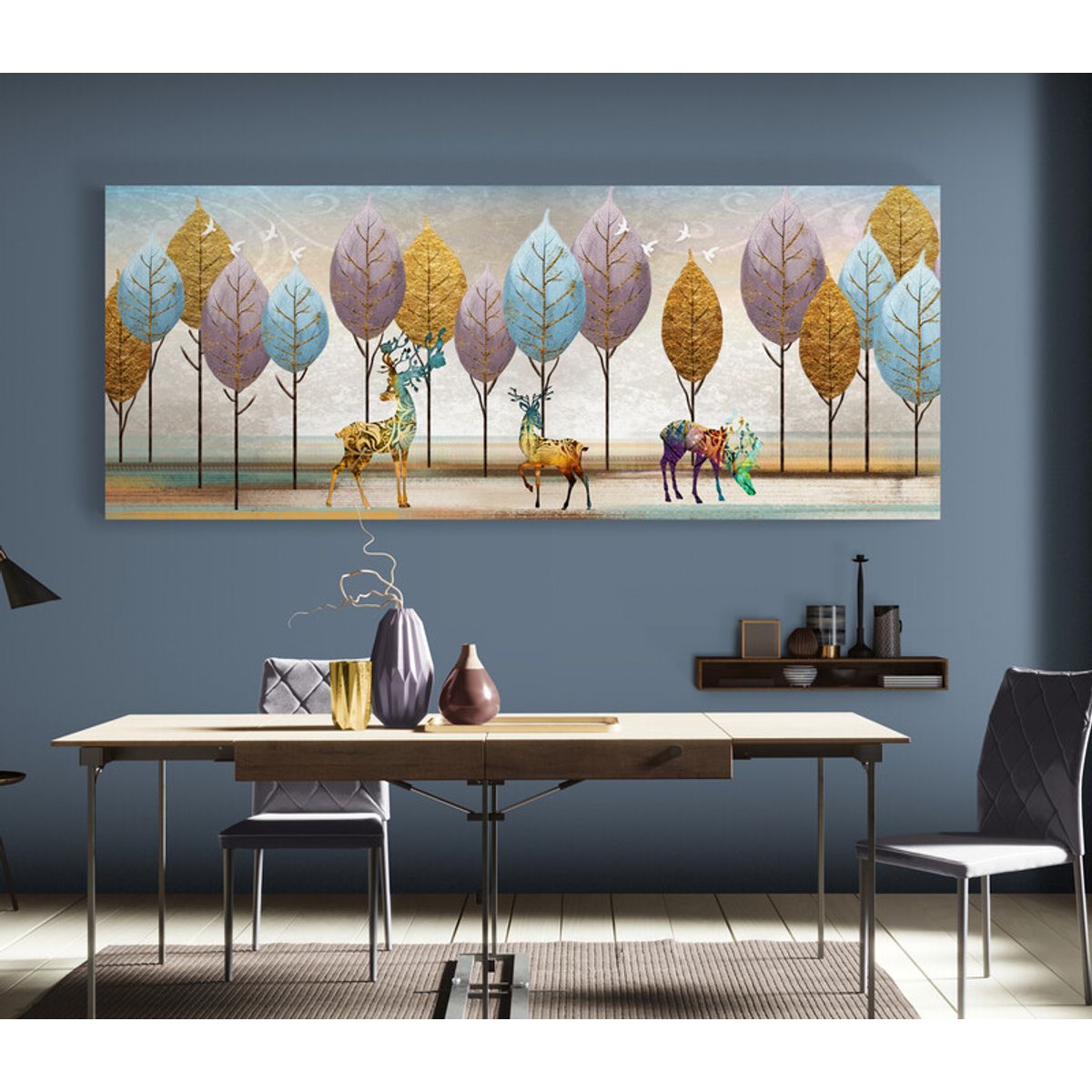 TAYRONA STORE - Cuadro En Lienzo Para Comedor Diseño Minimalista 526 150x60cm