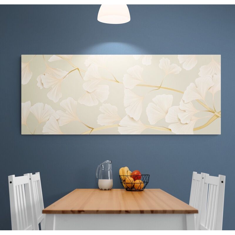 TAYRONA STORE - Cuadro En Lienzo Para Comedor Hojas 148 100x40cm