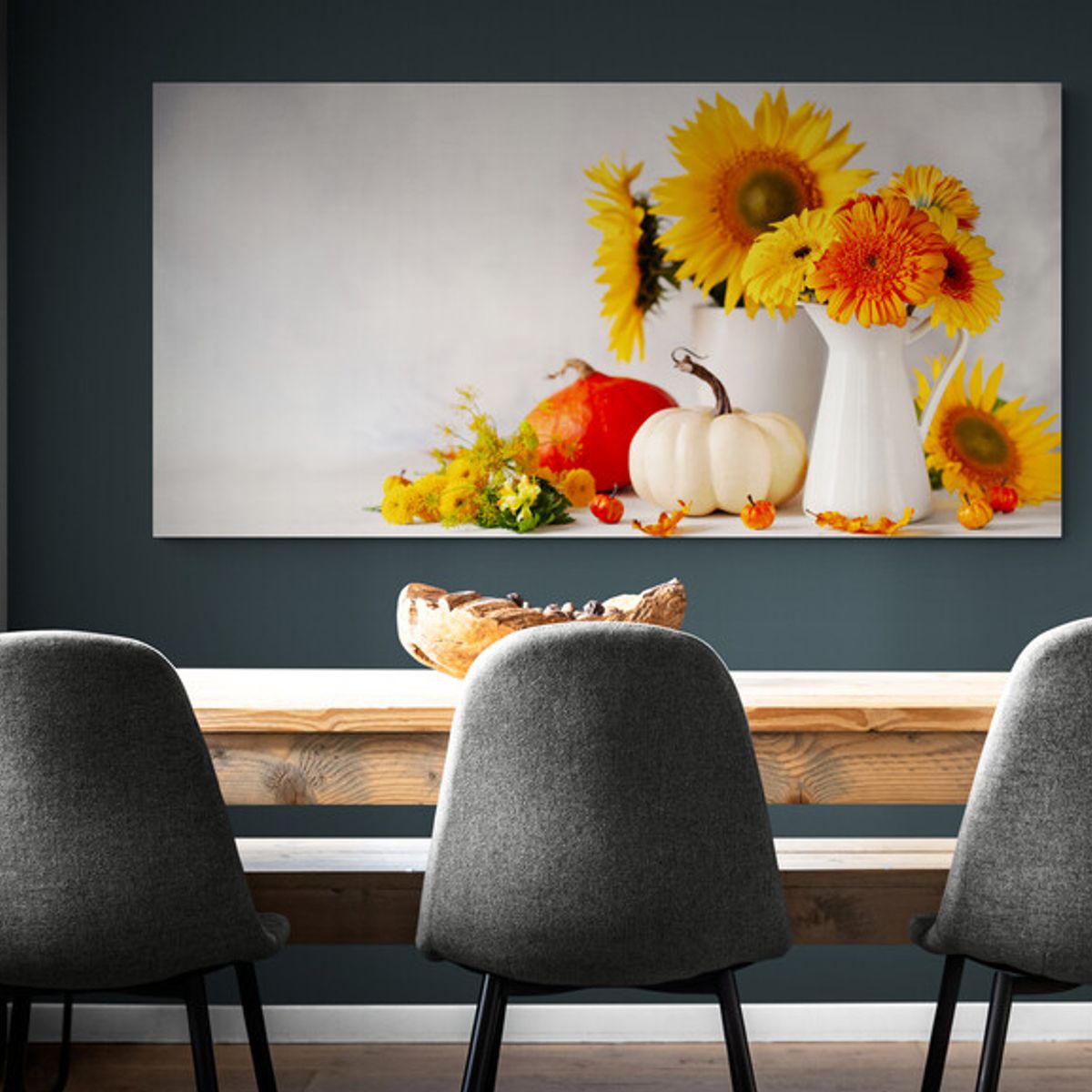 TAYRONA STORE - Cuadro En Lienzo Para Comedor Arbol Diseño Minimalista 474 130x60cm