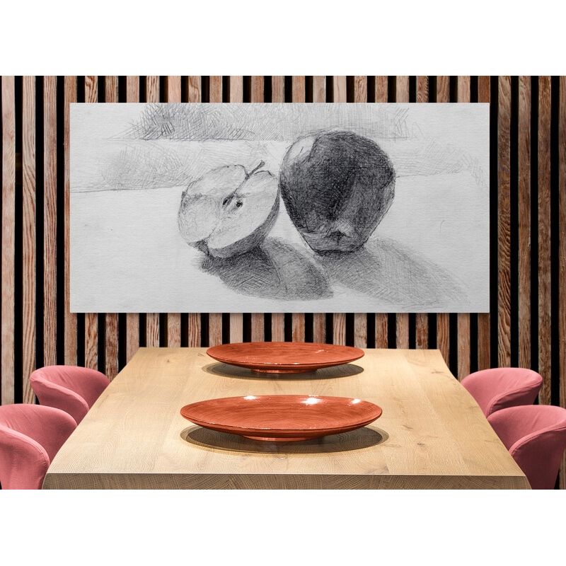 TAYRONA STORE - Cuadro En Lienzo Para Comedor Manzana Bodegon 224 130x60cm