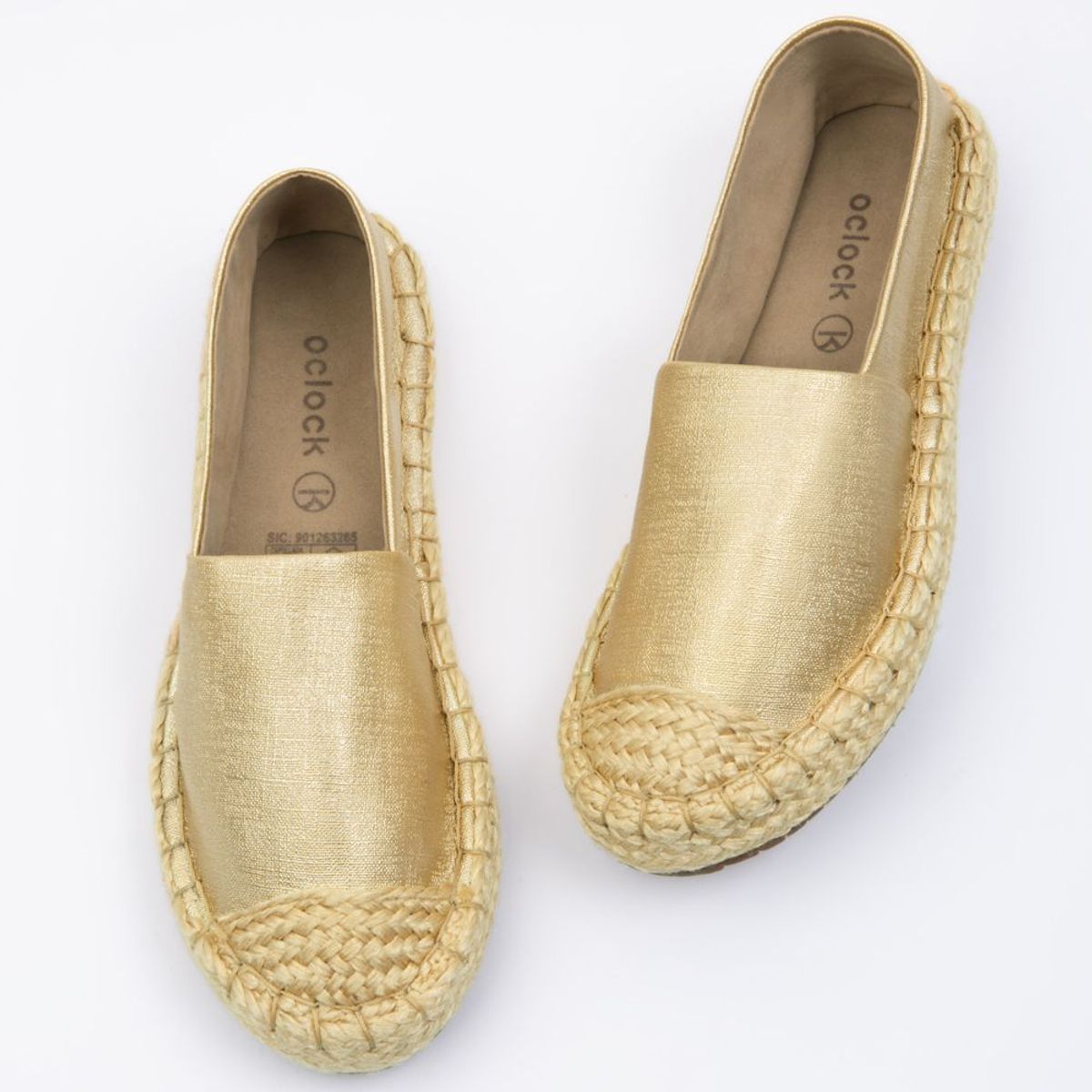 OCLOCK - Espadrilles para mujer Dorado carla