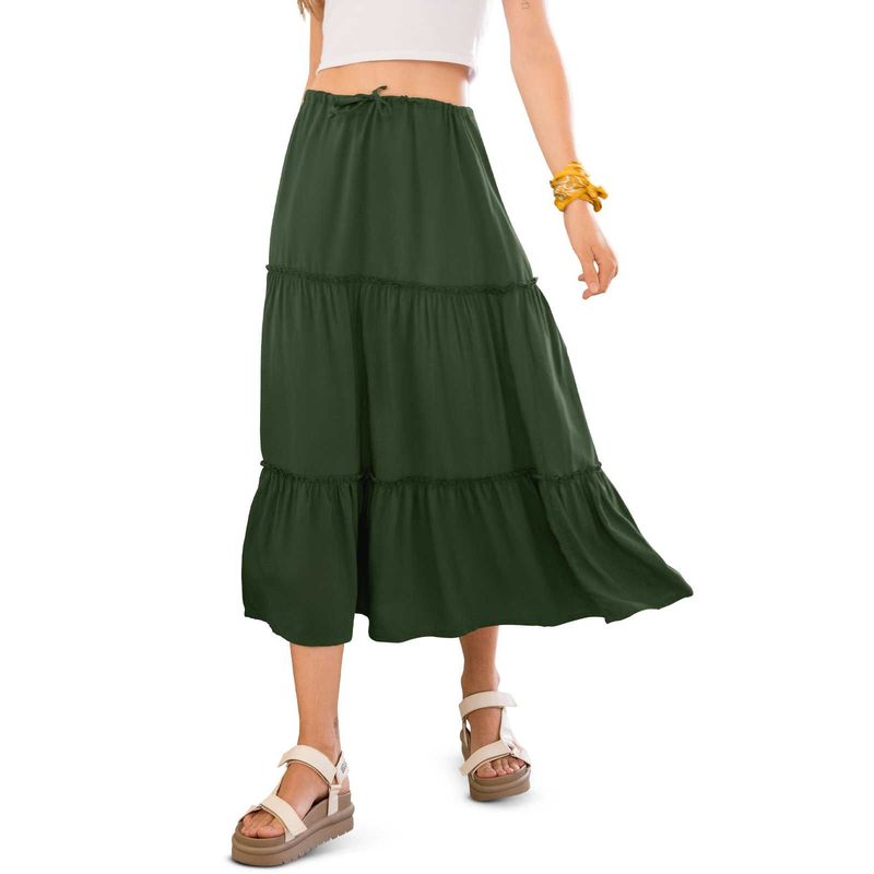 RUTTA - Falda Larga Mujer Verde Rutta 100332