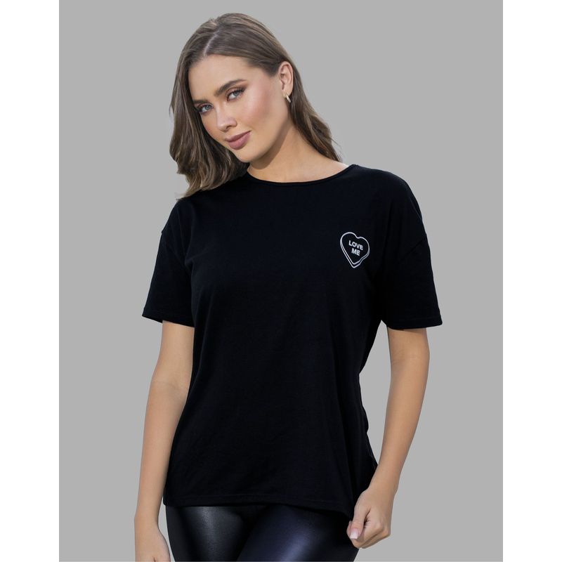 FORMAS INTIMAS - Camiseta Mujer Negro FI 33548