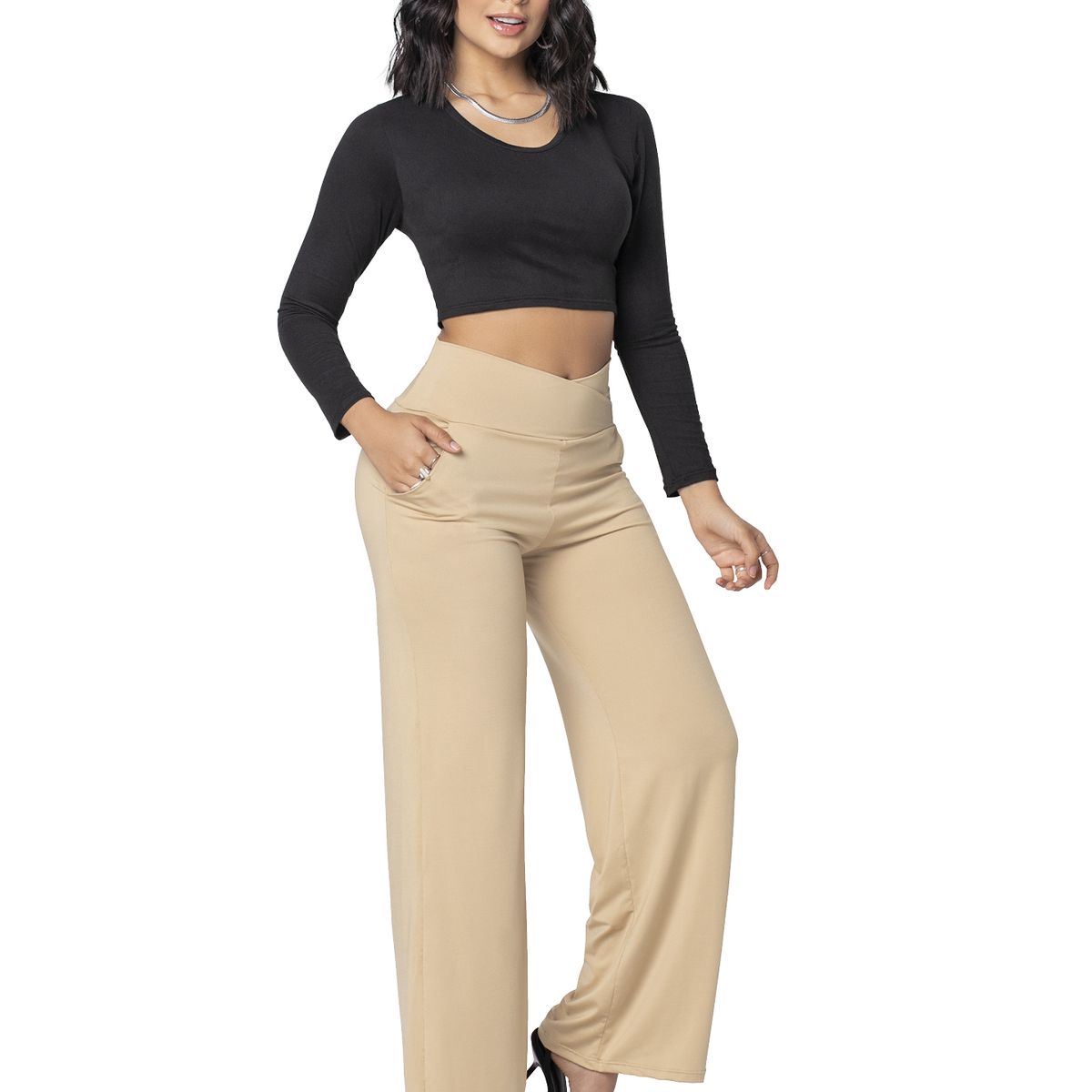 MARKETING PERSONAL - Pantalón Mujer Beige Mp 4314