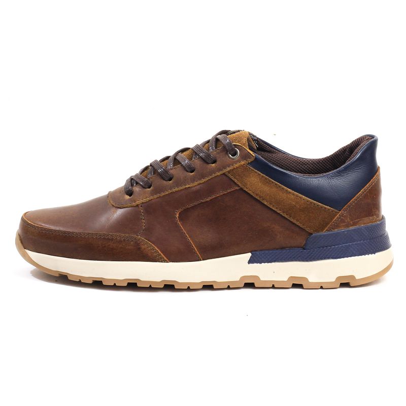 VIAR - Tenis en Cuero Para Hombre VIAR Orion Café
