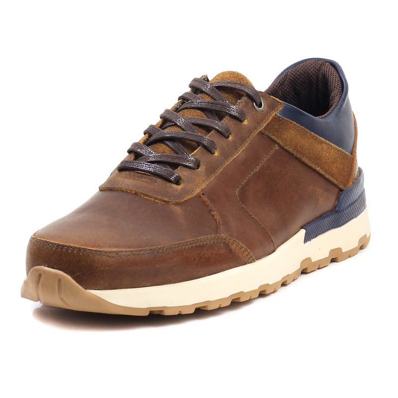 VIAR - Tenis en Cuero Para Hombre VIAR Orion Café