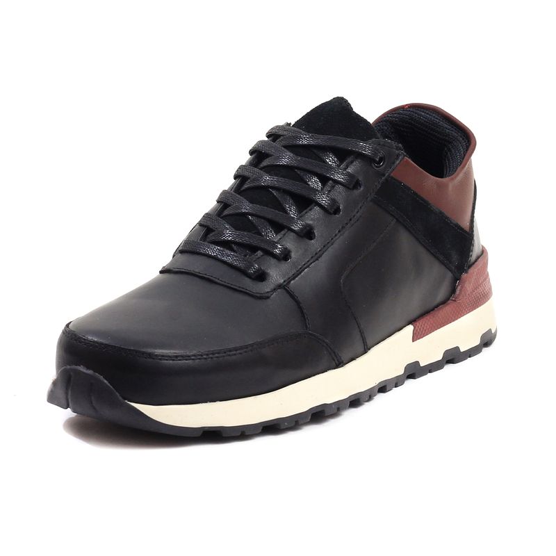VIAR - Tenis en Cuero Para Hombre VIAR Orion Negro