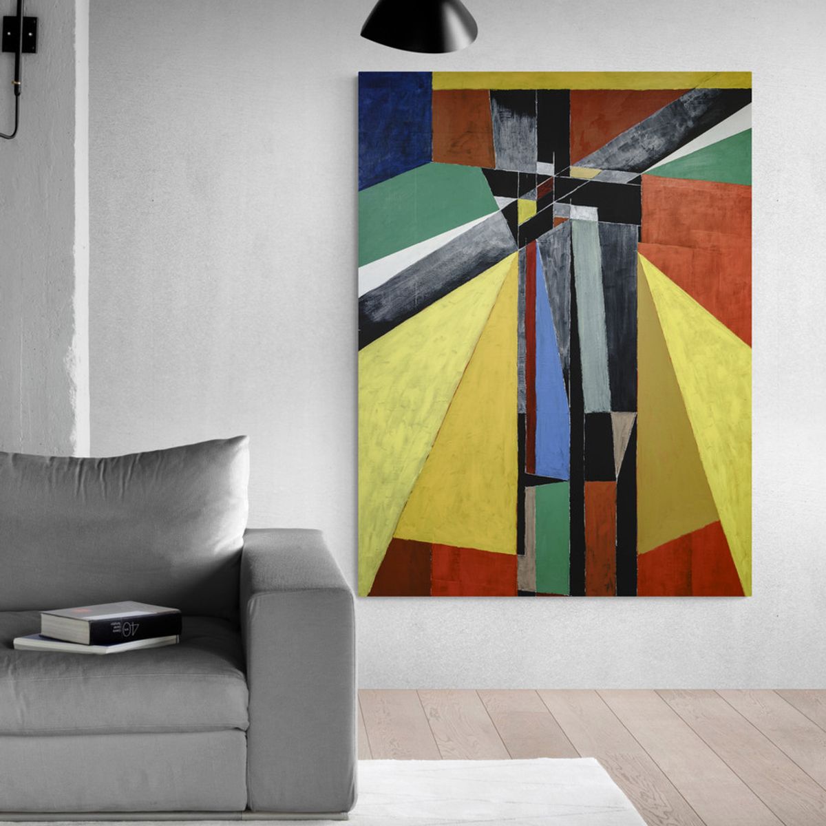 TAYRONA STORE - Cuadro Lienzo Para La Sala Abstracto Colores 269 120x160cm