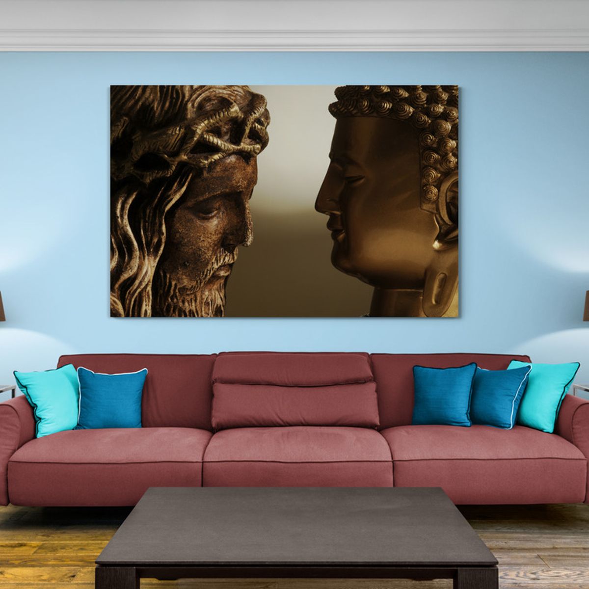 TAYRONA STORE - Cuadro En Lienzo Para La Sala Budda 097 100x70cm