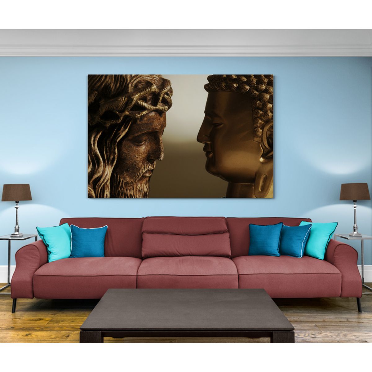 TAYRONA STORE - Cuadro En Lienzo Para La Sala Budda 097 100x70cm