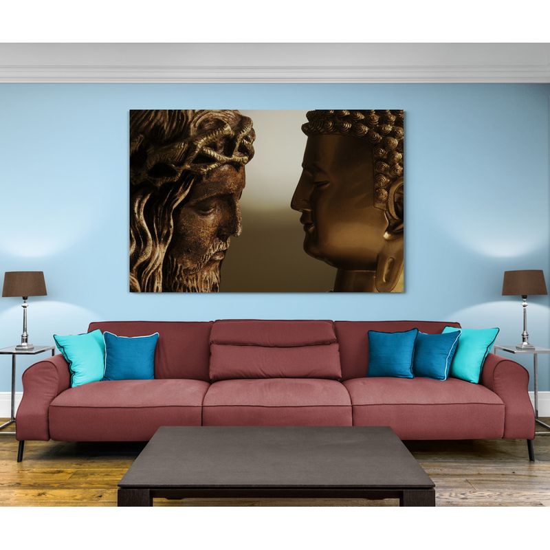 TAYRONA STORE - Cuadro En Lienzo Para La Sala Budda 097 100x70cm