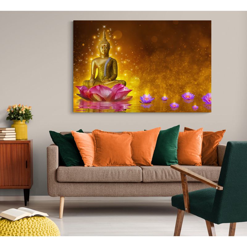 TAYRONA STORE - Cuadro En Lienzo Para La Sala Budda 131 100x70cm