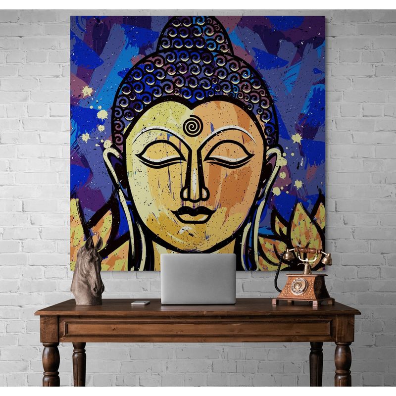 TAYRONA STORE - Cuadro En Lienzo Para La Sala Budda 134 90x90cm